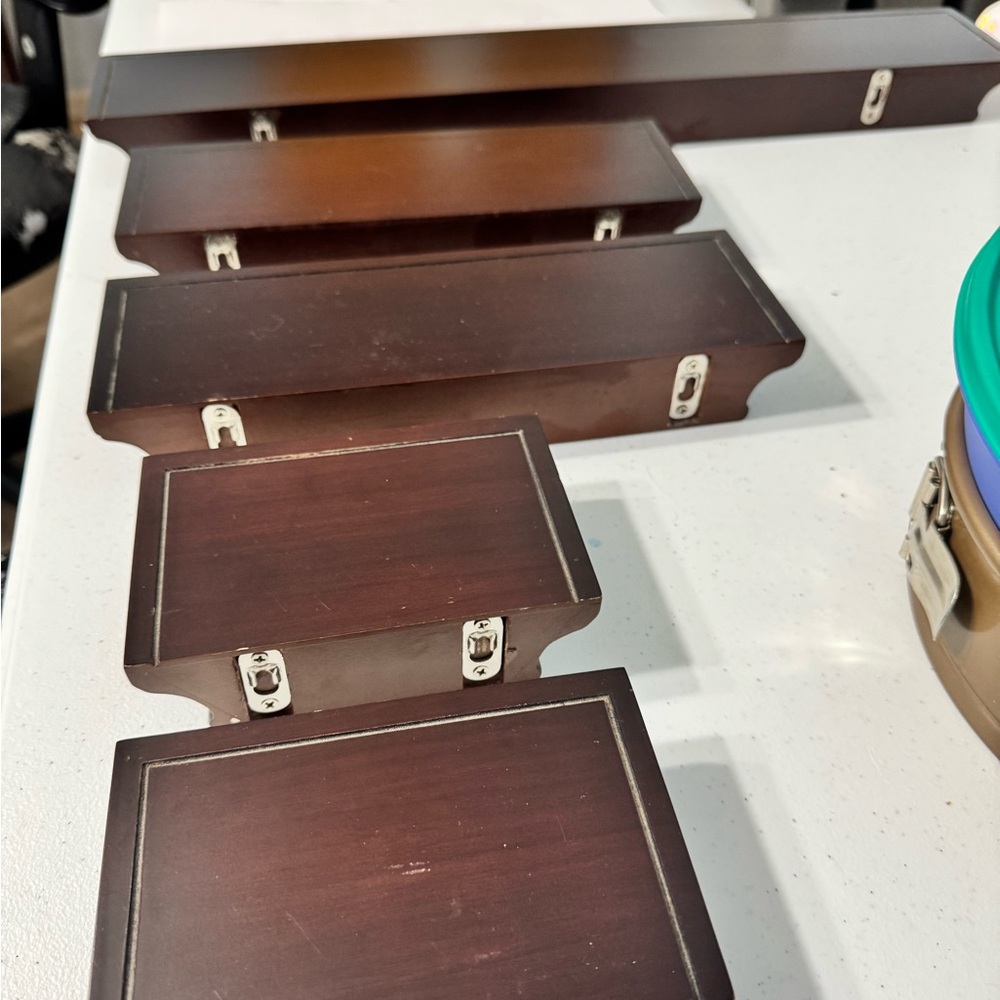 Dark Wood Shelves - Picture 4 of 10